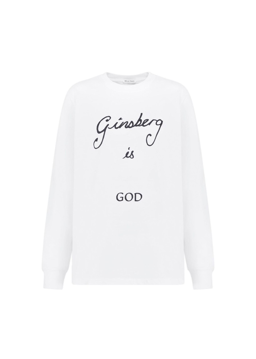 Women Bella Freud Ginsberg Is God Long Sleeve T Shirt